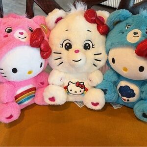 Sanrio Plush Trio featuring Hello Kitty Care Bear